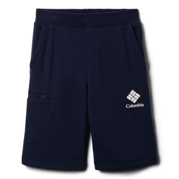 Columbia Branded French Terry, Pantalones Cortos Azul Marino Para Niño | 908347-KIY